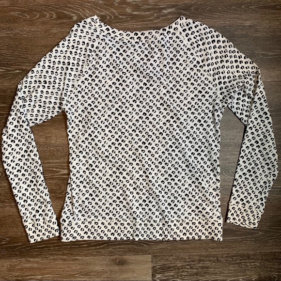 Ann Taylor LOFT black and cream leopard sweater S - Picture 3 of 3